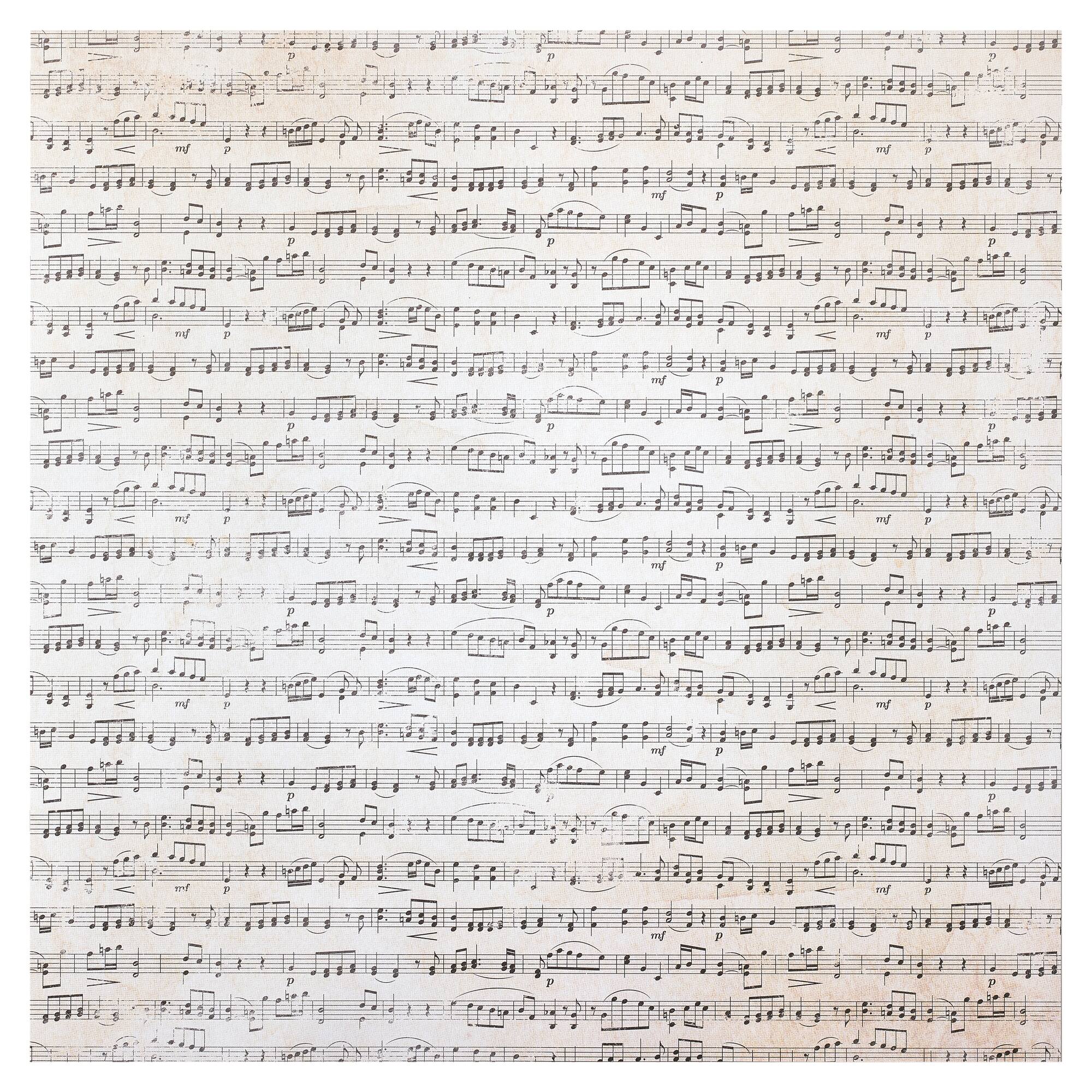 48 Pack: Music Sheet Cardstock Paper by Recollections™, 12" x 12"